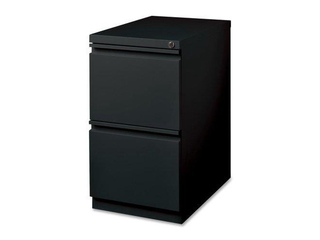 Lorell Mobile File Pedestal - 15' x 20' x 27.8' - Letter - Security Lock, Ball-bearing Suspension, Recessed Handle - Bla