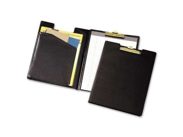 Cardinal 252610 Sealed Vinyl Clip Padfolio, Letter - 8 1/2' x 11' Sheet Size - 100 Sheets Capacity, Black - 1 Each