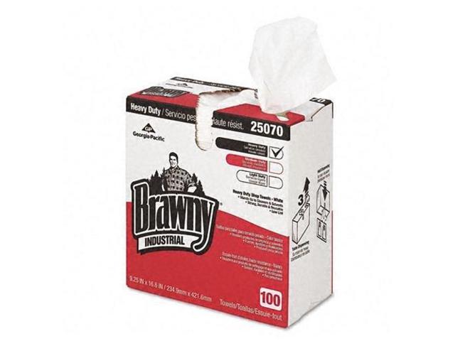 Brawny Heavy-Duty Shop Towels Cloth 9 1/10 x 16 1/2 100/Box 25070