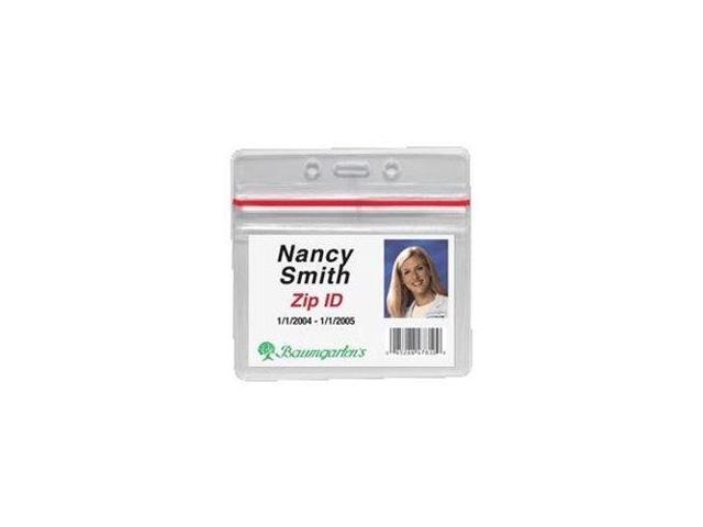 Baumgartens 47830 Sealable ID Badge Holder - Clear