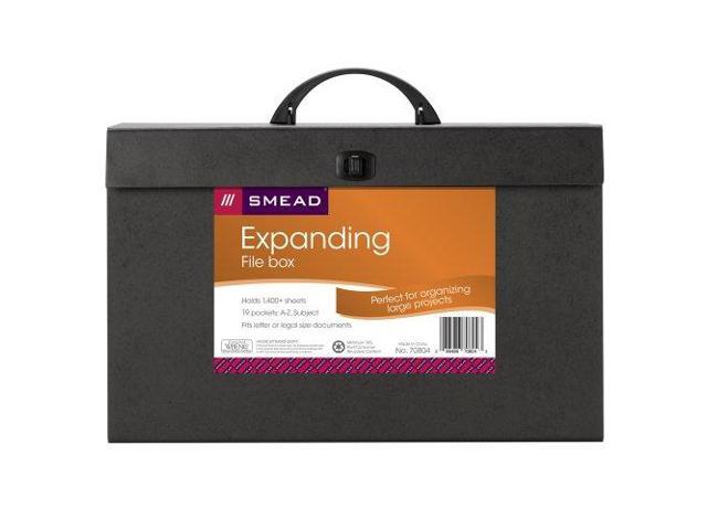 Smead Expanding File Case A -Z 19 Pockets 10'x15' Black 70804