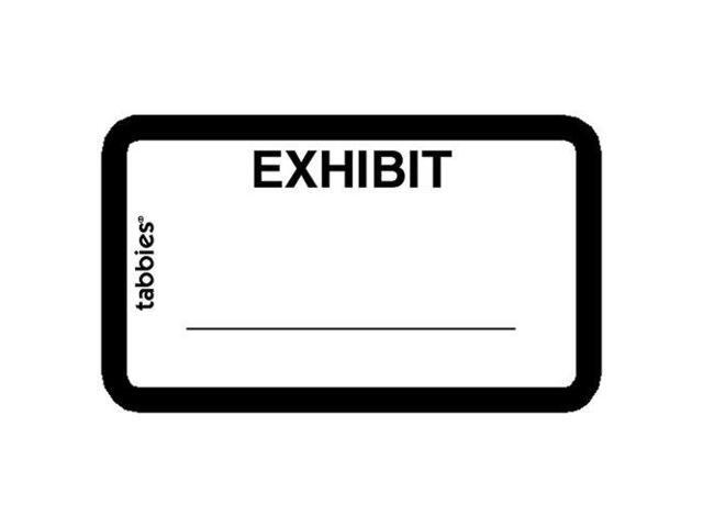 Tabbies Tabbies Color-coded Exhibit Labels 1.62' Width x 1' Length - 252 / Pack - White