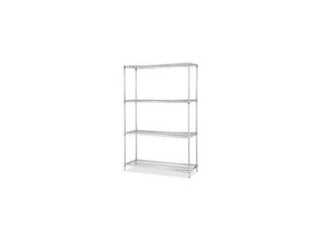 Industrial Wire Shelving,Starter Kit,4 Shelf/Post,48'x18',CE