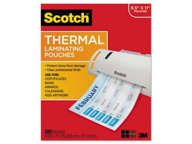 Scotch Letter Size Thermal Laminating Pouches 3 mil 11 2/5 x 8 9/10 200 per Pack TP3854200