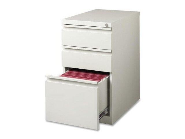 Lorell Mobile Pedestal File B/B/F 15'x22-7/8'x27-3/4' Light Gray 49528