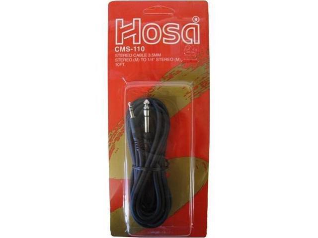 HOSA CMS-110 - Stereo Interconnect Cable Adapter 3.5 mm TRS to 1/4 in TRS - 10 ft