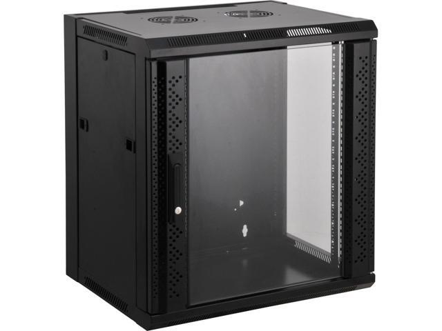 Intellinet 19' Wallmount Cabinet, 6U, 450 mm (17.7 in.) Depth, Flat Pack, Black