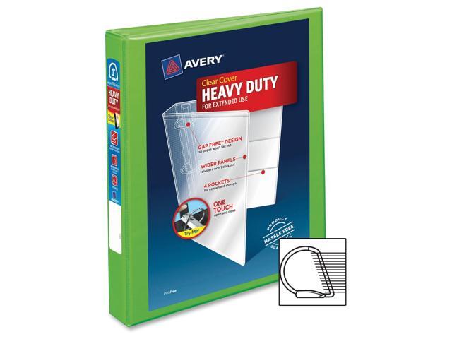 Avery Heavy-Duty View Binder w/Locking EZD Rings 1' Cap Chartreuse 79770