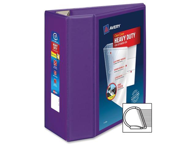 (case pack of 2) Avery Heavy-Duty View 3 Ring Binder  5  One Touch EZD Rings  2.3/4.8  Spine  1 Purple Binder (79816)