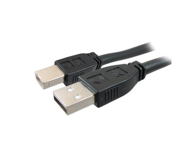 Comprehensive USB2-AB-50PROAP Comprehensive Pro AV/IT Active Plenum USB A Male to B Cable - USB for Webcam, Printer, Whiteboard - 50 ft - 1 x Type...