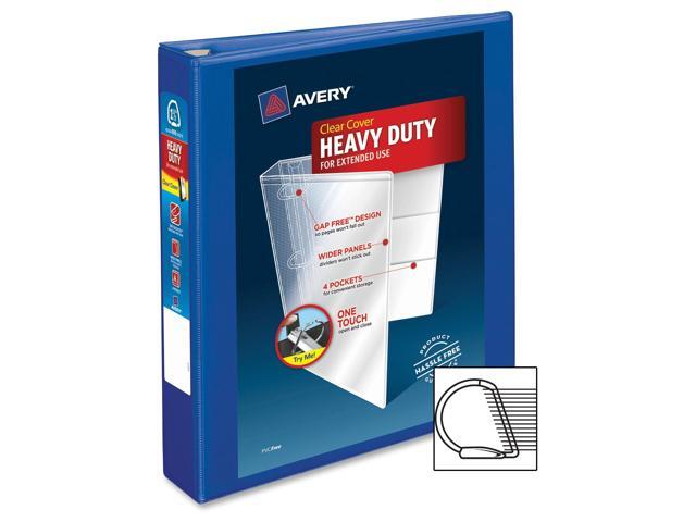 Heavy-Duty View Binder w/Locking EZD Rings, 1 1/2' Cap, Pacific Blue AVE79775