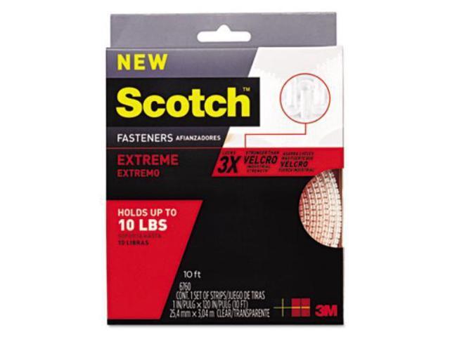 3M Scotch RF6760 Extreme Fasteners, Clear, 1' x 10 ft