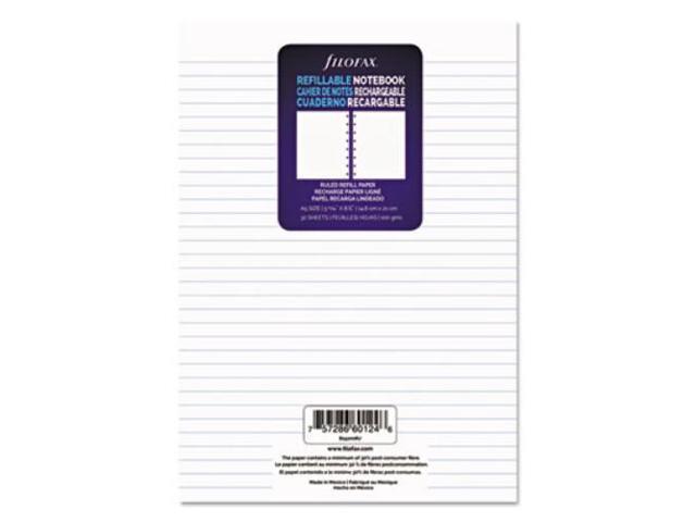 Pack of 32 Filofax A5 (5.8' x 8.3') Notebook Refills, Ruled