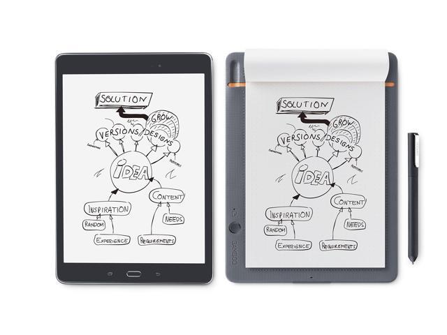 Wacom Bamboo Slate CDS610S Smartpad A5 (Half Letter Size) / Small Notepad with Digitization Technology incl. Stylus with Ballpoint Pen / Compatible.