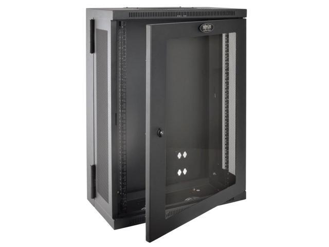 Tripp Lite 18U Wall-Mount Rack Enclosure Server Cabinet with Clear Acrylic Window, Hinged Back, Low-Profile Patch-Depth (SRW18US13G)