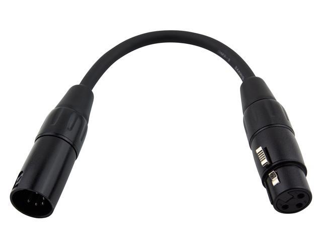 Pig Hog 6-in DMX adapter 5 pin (Male) to 3 pin (Female) XLR