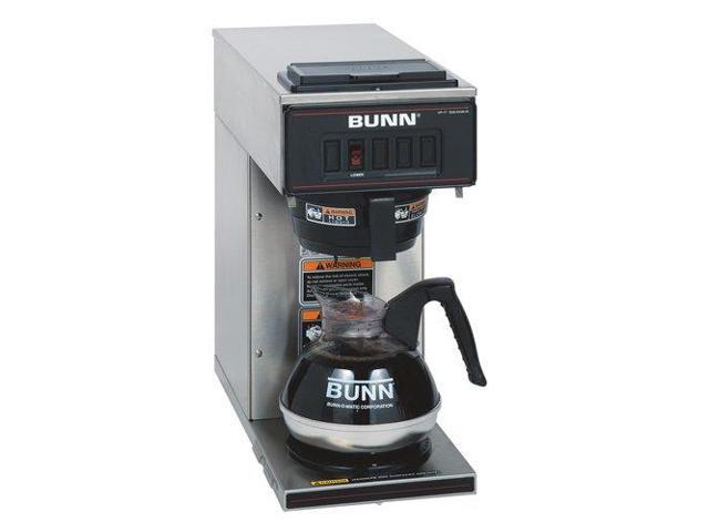 BUNN 12-Cups Stainless Pourover Coffee Brewer With 1 Lower Warmer (13300.0001)
