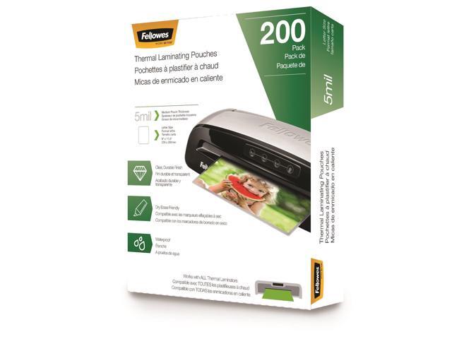 Fellowes Laminating Pouches Letter Size Hot Pouch 9 x 11.5 5 mil 200 pack 5743601