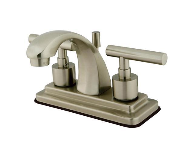 Photos - Other sanitary accessories Kingston Brass MANHATTAN 4 LAVATORY FAUCET WITH BRASS POP-UP-Satin Nickel Finish 66337004 