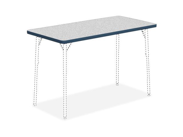 Lorell LLR99916 24 x 48 Rectangular Classroom Activity Tabletop - Gray & Navy