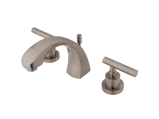 Photos - Other sanitary accessories Kingston Brass Two Handle 8' to 16' Widespread Lavatory Faucet with Brass Pop-up in Satin 