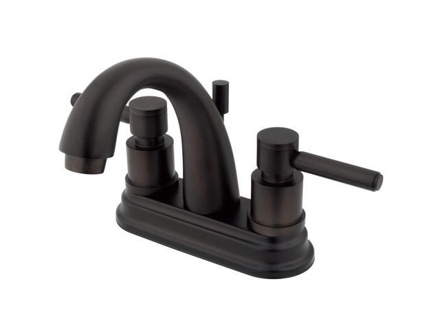 Photos - Other sanitary accessories Kingston Brass CONCORD TWIN BRASS HANDLE 4 LAVATORY FAUCET-Oil Rubbed Bronze Finish KS861 