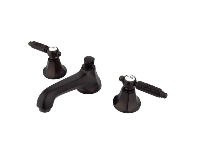 Kingston Brass KS4465GL Two Handle 8 in. to 16 in. Widespread Lavatory Faucet with Brass Pop-up