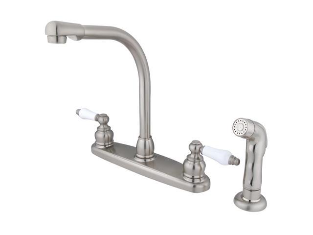 Photos - Tap Kingston Brass High Arch Kitchen Faucet With Non-Metallic Sprayer 1062724 