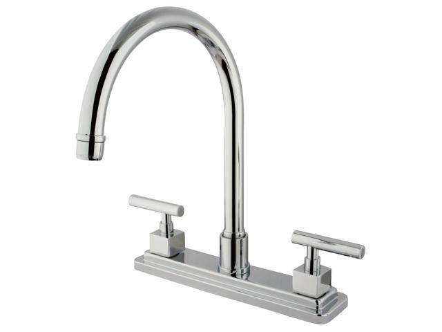 Kingston Brass KS8791CQLLS Double Handle 8' Kitchen Faucet