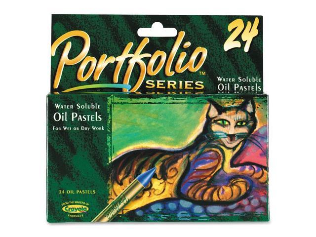 CRAYOLA 523624 PORTFOLIO OIL PASTELS 24 COLOR SET WATER SOLUBLE