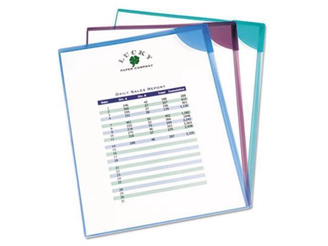 Avery Corner Lock Document Sleeves Letter Polypropylene Assorted 6/Pack 72262