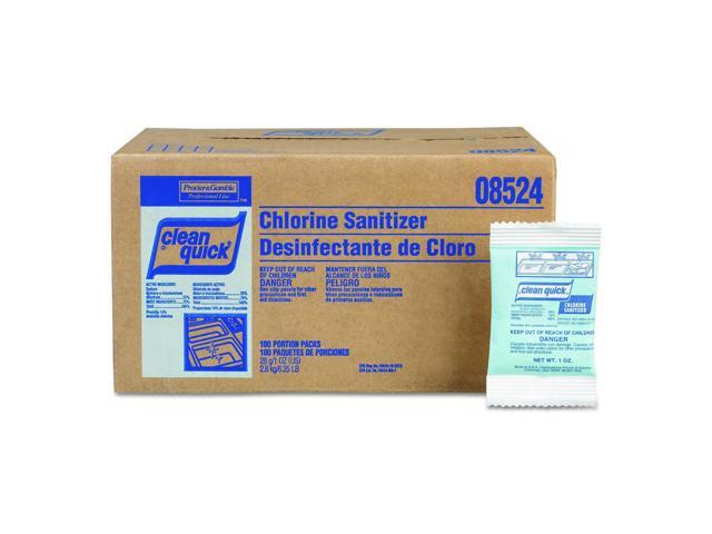 CLEAN QUICK 02584 Sanitizer, 1 oz. Packets, Unscented