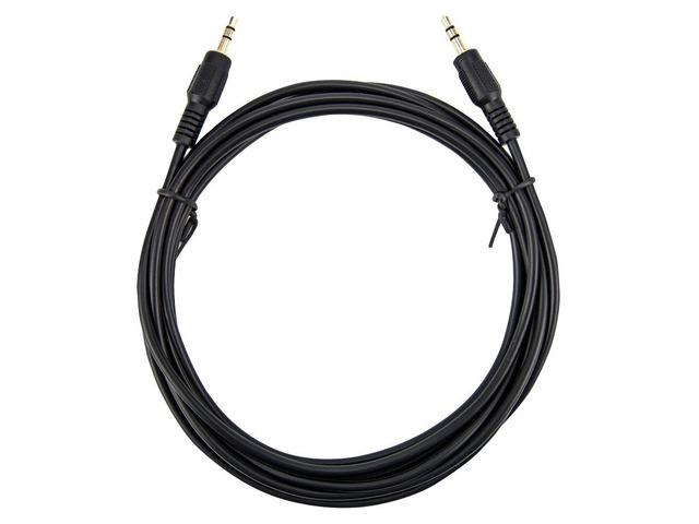 Rocstor Y10C190-B1 10Ft Slim 3.5Mm Stereo Cable Male To Male Gold Plated Black