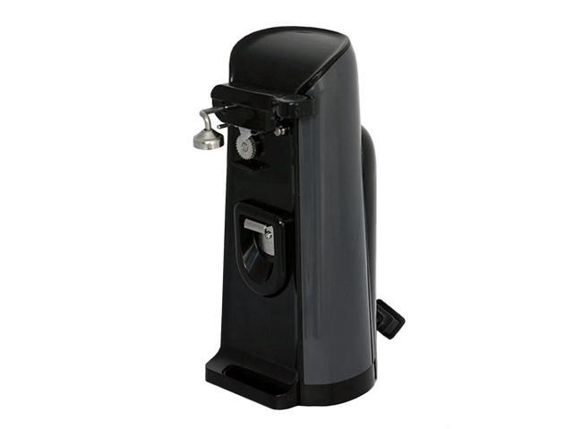 Brentwood J-30B Tall Electric Can Opener with Knife Sharpener & Bottle Opener, Black