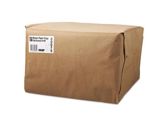 General Supply 80075 1/6 Bbl Paper Grocery Bag, 52Lb Kraft, Standard 12 X 7 X 17, 500 Bags
