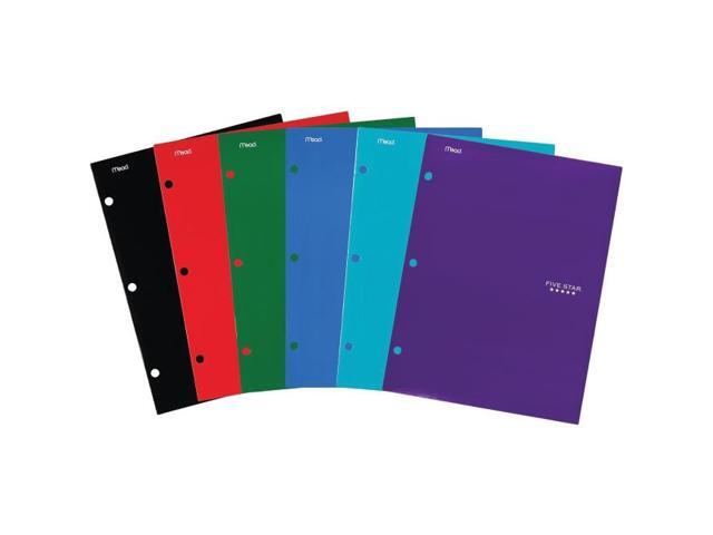 Mead Products 38058 9.5 x 12.5 in. 4-Pocket Plastic Folder, Quick-View, Traditional Design - Assorted