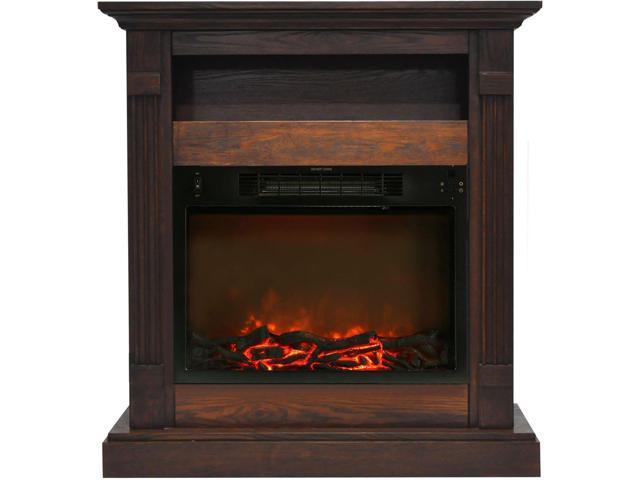 Photos - Electric Fireplace Camfp CAM3437-1WAL 33.9'x10.4'x37' Sienna Fireplace Mantel With Log Insert