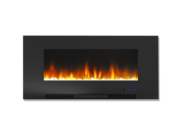 Photos - Electric Fireplace Camfp CAM42WMEF-1BLK 42' Color Changing Wall Mount Fireplace With Crystals