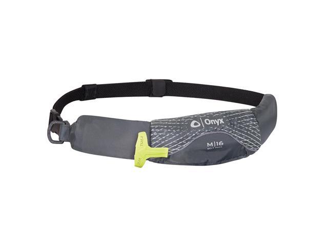 Onyx Outdoor 130900-701-004-19 Onyx M-16 Manual Inflatable Belt Pack - Grey