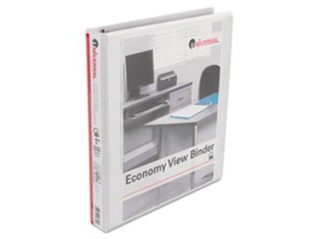 UNIVERSAL Slant-Ring Economy View Binder 1' Capacity White 4 per Pack 20742PK