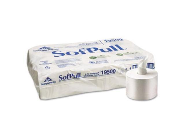 SofPull High Capacity Center Pull Tissue 1000 Sheets/Roll 6 Rolls/Carton 19510