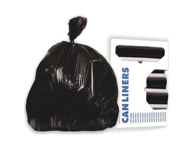 Boardwalk 404622BLK High-Density Can Liners, 40 x 46, 45-Gal, 19 Micron Equivalent, Black, 25/Roll, 1 Roll