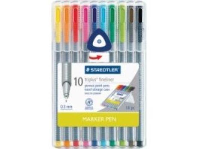 Staedtler Fineliner Porous Point Pen .3mm 10/ST Assorted 334SB10US