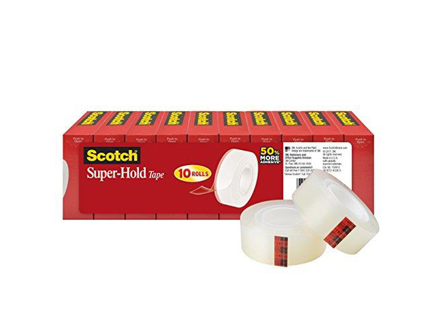 3M Tape Extra Adhesive 3/4'x1000' 10 Rolls/PK Clear 700K10