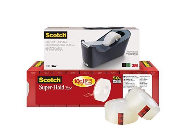 3M Tape Pack w/Dispr Extra Adhesive 3/4'x1000' 10 Rolls/PK CL 700K10C18BLK