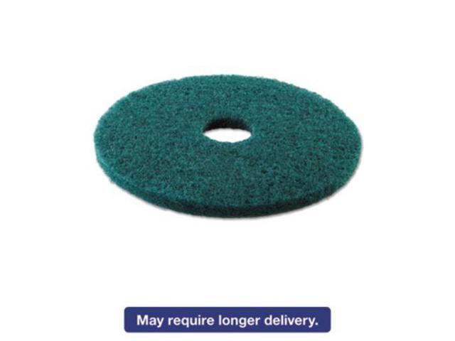 Standard 16-Inch Diameter Heavy-Duty Scrubbing Floor Pads, Green BWK4016GRE