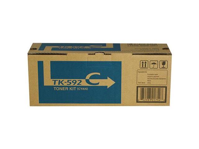 Kyocera TK-592C FS-C2026 C2126 C2526 C2626 C5250DN M6026 M6526 P6026 Cyan Toner Cartridge (5 000 Yield)