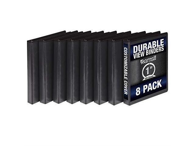 Samsill Durable 1' 3-Ring View Binders Black (S88430)