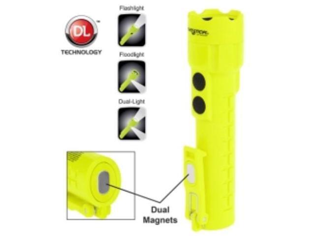 Nightstick Intrinsically Safe Permissible Dual-Light 3AA Flashlight,Dual Magnets