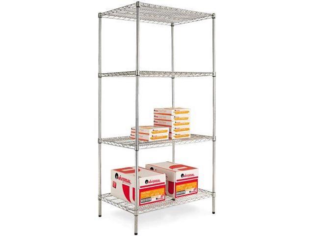 Alera 36' x 24' 4-Shelf Wire Shelving Unit, Silver